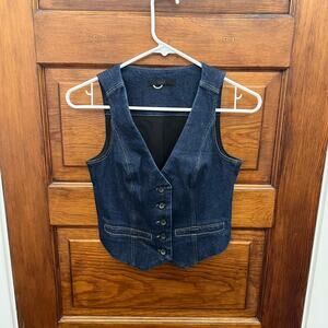 PAIGE Antonella Denim Vest in Edinburgh Dark Blue sz 00 NWot's $209 Women's